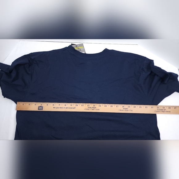 NWT VINTAGE Adidas Stripes Men's T-Shirt Size Larhe Navy Blue/ Light Blue - Picture 4 of 10